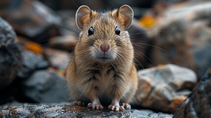 wildlife photography, authentic photo of a rat in natural habitat, taken with telephoto lenses, for...