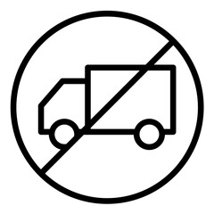 Vector Design No Trucks Icon Style