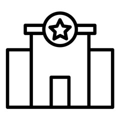 Vector Design Police Station Icon Style