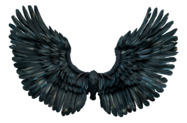 Black wings. Ai generated image