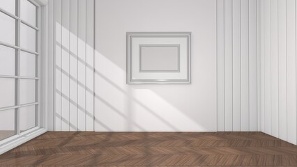 Empty room with Wall Background. 3D illustration, 3D rendering	
