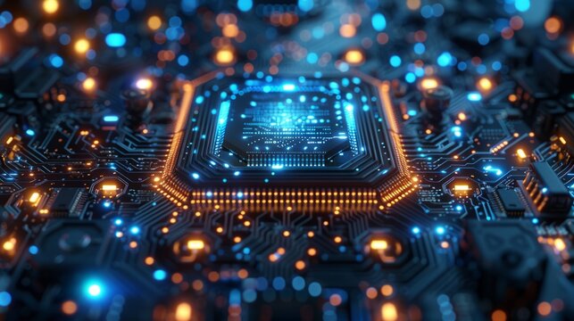 Technological background. Modern technology. CPU or central processing unit