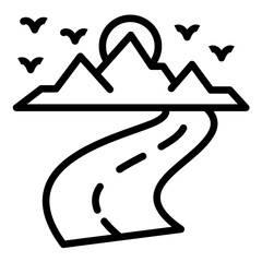 Vector Design Wellness Trail Icon Style