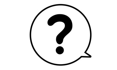 はてなマーク　疑問　？　アイコン　Question　吹き出し