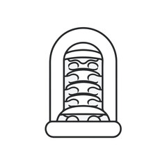 Medicinal capsule icon outline. Medicine. A dosage