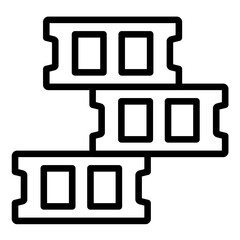 Vector Design Concrete Block Icon Style