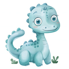 Blue Dino Kid - Generative AI