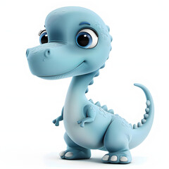 Blue Dino Kid - Generative AI