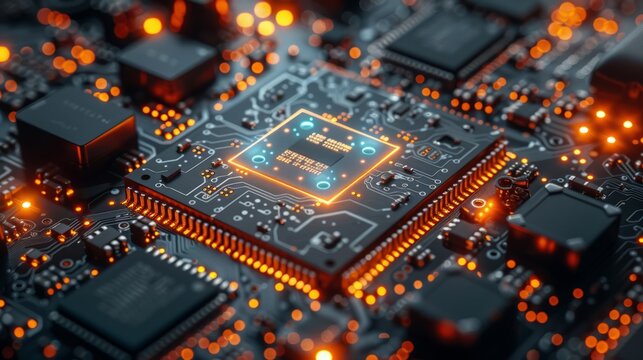 Technological background. Modern technology. CPU or central processing unit
