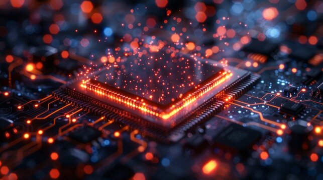 Technological background. Modern technology. CPU or central processing unit