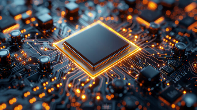 Technological background. Modern technology. CPU or central processing unit