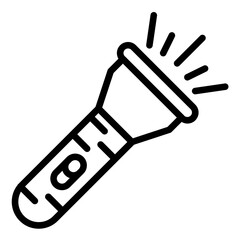 Vector Design Flashlight Icon Style