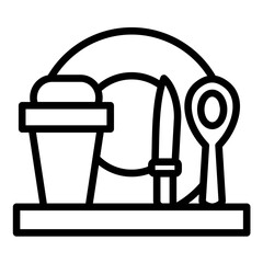 Vector Design Tableware Icon Style