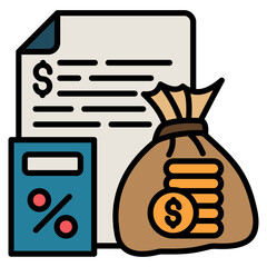 Budget Planning Icon Element For Design