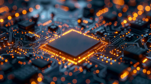 Technological background. Modern technology. CPU or central processing unit