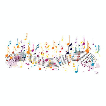 Musical Signs. Modern Background with Notes. Vector