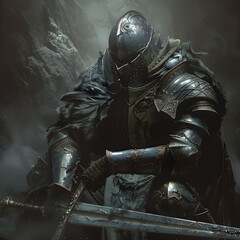 Epic Shadow Knight - Generative AI