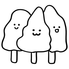Cute tree hand drawn doodle design