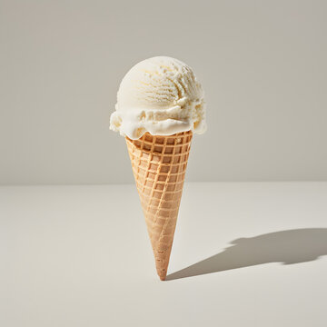 Vanilla Ice Cream Cone - Generative AI