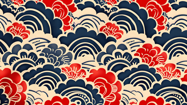 Seamless Japanese pattern background