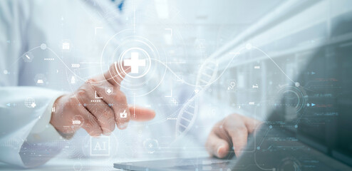 Elevate healthcare with AI technology services.Virtual health care analytics empower medical professionals in the medical revolution.Data analytics enhance patient care and healthcare administration.