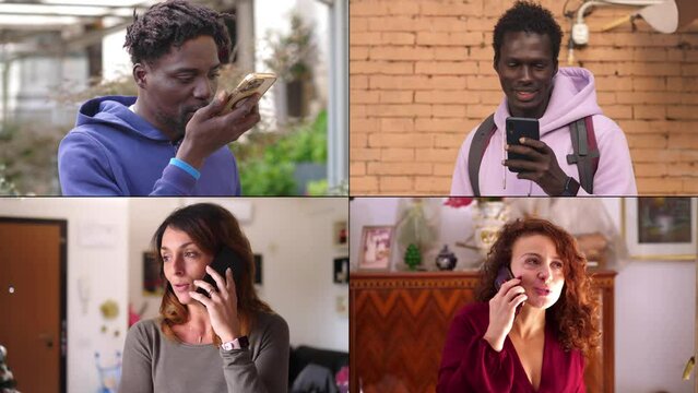 Fourfold Digital Portraits: A Smartphone Collage