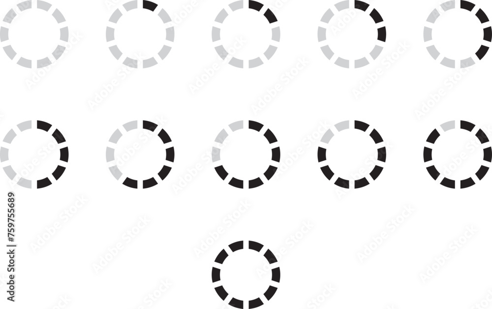 Aufkleber round progress indicator. preloader icon. proccess speed
