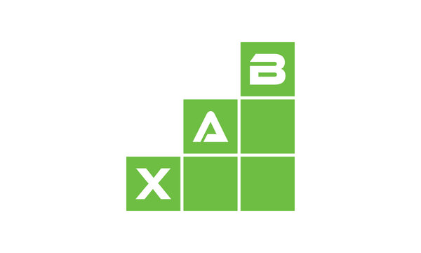 XAB initial letter financial logo design vector template. economics, growth, meter, range, profit, loan, graph, finance, benefits, economic, increase, arrow up, grade, grew up, topper, company, scale