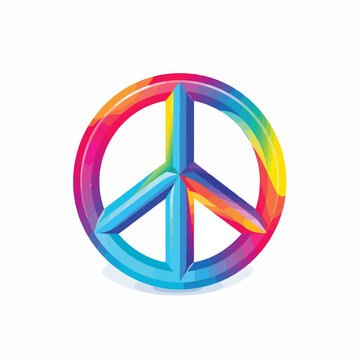 Peace symbol. flat vector illustration isloated on