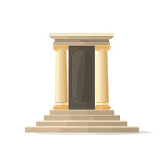 Pedestal podium icon flat vector illustration isloa