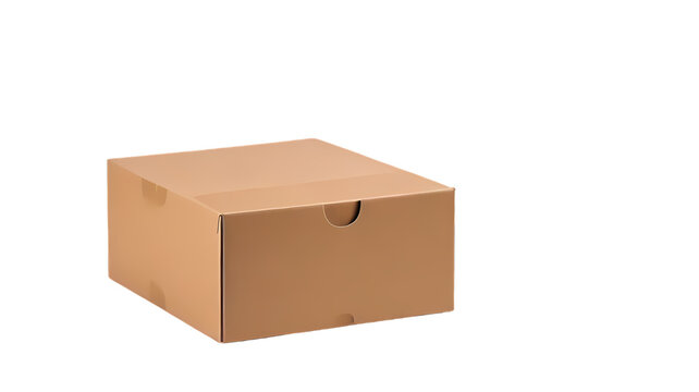 brown cardboard box Package transparent Backgroung