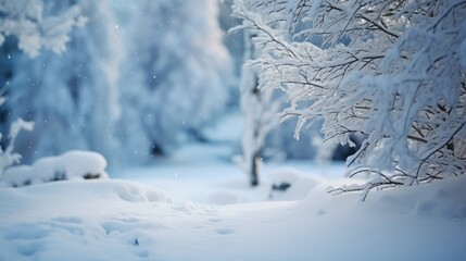 snow covered trees