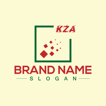 Creative letter KZA monogram for business logo design template