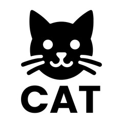 Cat logo vector art illustration black color, Cat Icon vector silhouette 25