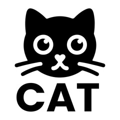 Cat logo vector art illustration black color, Cat Icon vector silhouette 28