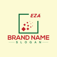 Fototapeta premium Creative letter EZA unique logo design vector and Illustration