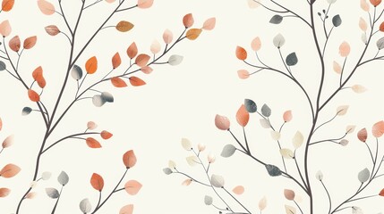 Repeating pink cherry blossom pattern for spring wallpaper or fabric design