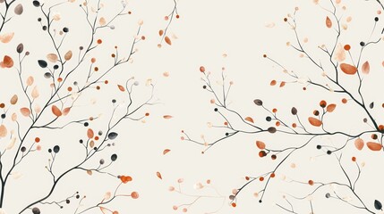 Repeat the pink cherry blossom pattern for a spring wallpaper 