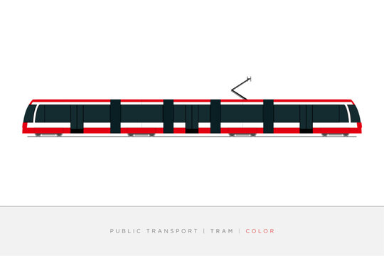 tram in Toronto, Canada. vector