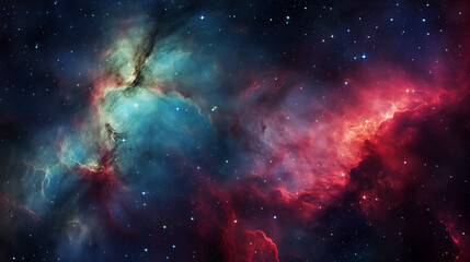 colorful astrophotography image of a nebulaic background - obrazy, fototapety, plakaty