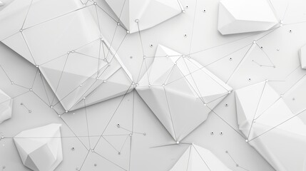 Fototapeta premium 3D technology illustration with geometric shapes