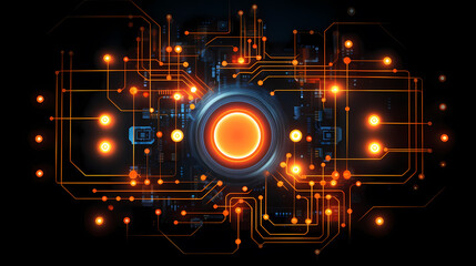 Obraz premium High tech theme, abstract background with textured lines and shapes