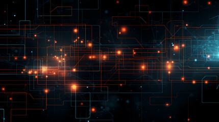 Obraz premium High tech theme, abstract background with textured lines and shapes