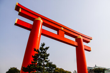 The Grand Torii Gateway to Heian Shrine’s Spiritual Realm