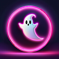 Obraz premium Pink Luminescence: Exploring the Artistry of Pink Neon Circles(Generative AI)