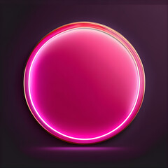 Pink Luminescence: Exploring the Artistry of Pink Neon Circles(Generative AI)