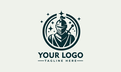 Simple Knight Rider Logo Vector Unique and Striking Design for Brand Identity Premium Raider Symbol - obrazy, fototapety, plakaty