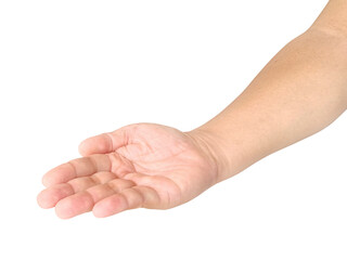 Man's hand. transparent background