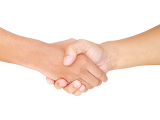 Man's hand. transparent background