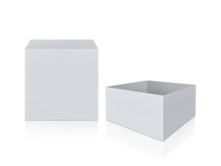 Open Empty Cardboard Box, transparent background